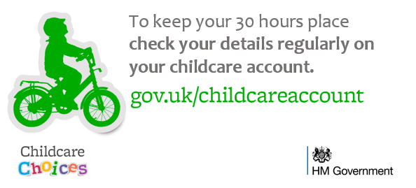 To keep your 30 hours free childcare check your details are up to date